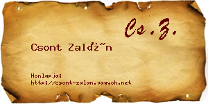 Csont Zalán névjegykártya