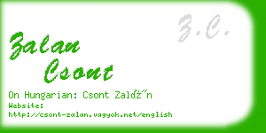 zalan csont business card